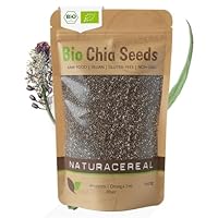 Chia Samen Bio 1 kg – Naturacereal Bio Chiasamen – Vegan, glutenfrei & ballaststoffreich – Hochwertiges Superfood mit Omega-3 & pflanzlichem Protein – perfekt für Smoothies, Müsli & Backen
