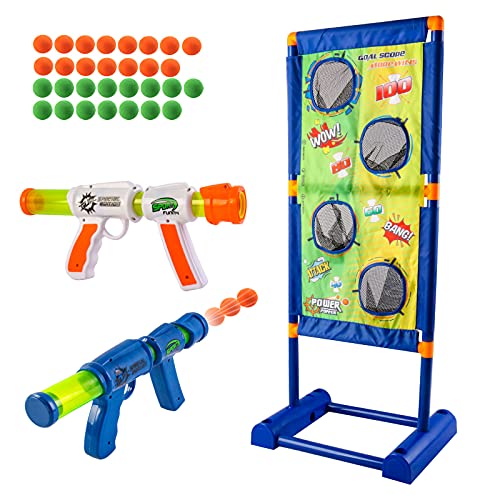 Pistolet Enfant Spider – Cibles Lumineuses, Score LCD, Fléchettes Mousse, Sons – Cadeau 3-12 Ans