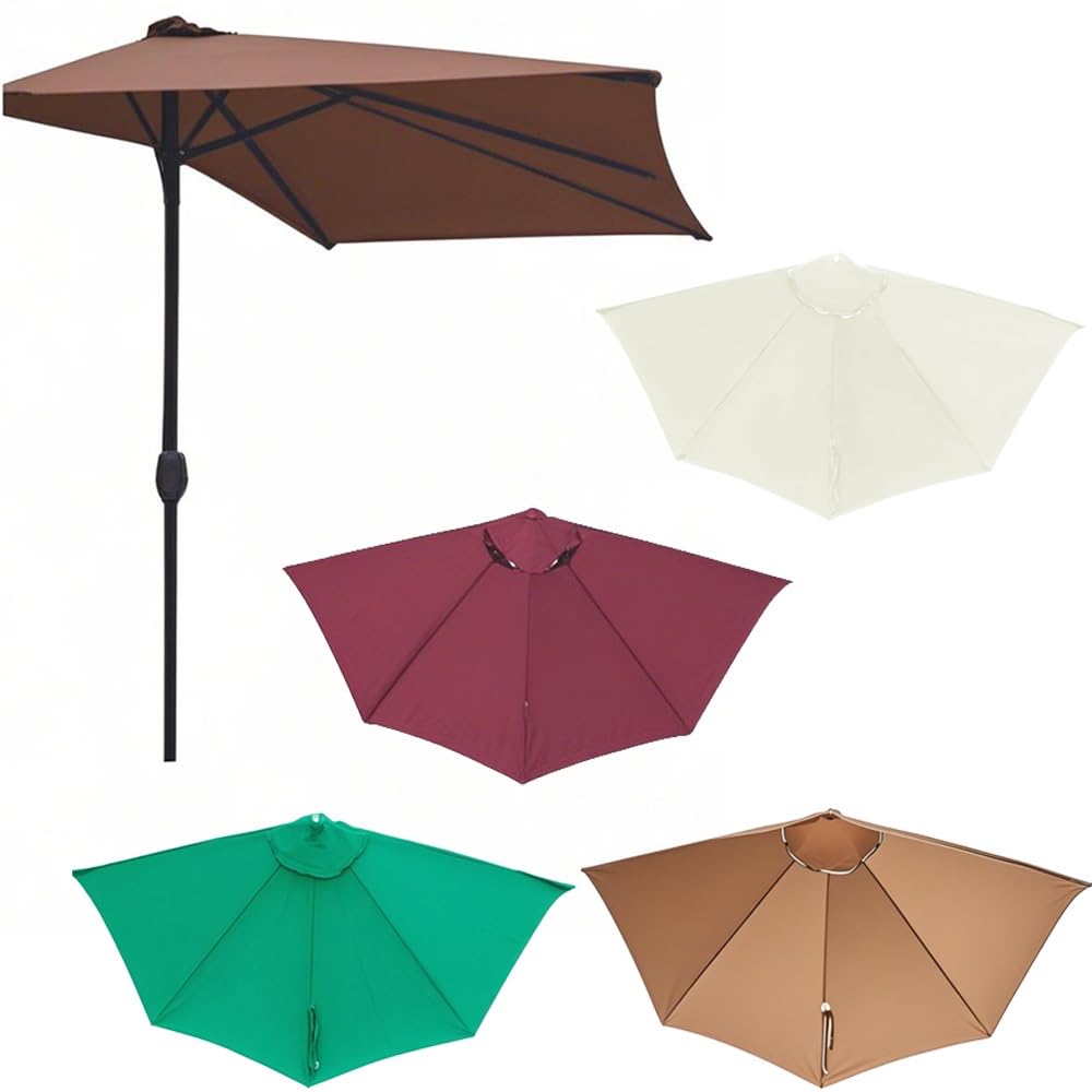 2.5m, 3m Auvent De Remplacement Pour Parasol Demi-cercle Auvent De Rechange, Toile De Remplacement Pour Parasol De Jardin Parasol Marché