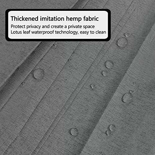 Rideau de douche pliable imperméable contre les moisissures avec œillets solides - 3