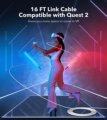 Yrxvw Link Cable Compatible With Oculus Quest 2/Pro/1, Vr Headsets Pc, Charging Cord And High Speed Data Wire, Usb C To C Cable,10Ft Link Charging Cable #TOP5