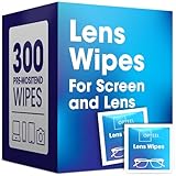 Screen Cleaner Wipes – Quick Dry, Streak-Free Screen Wipes for Electronics, Phones, Computers, Cameras, and All Lenses, Soft & Gentle, 300ct, Pre-Moistened & Individually Wrapped