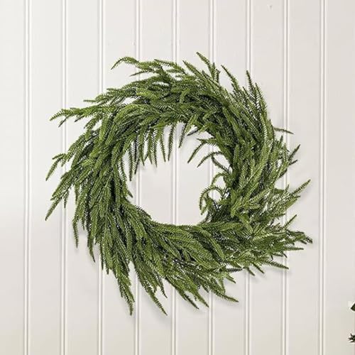 Couronne de pin artificielle haut de gamme 50 cm au rendu naturel