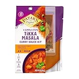 Patak's Tikka Masala 3-Step Sauce Kit, Mild & Creamy Curry Base with Pre-Measured Spice Paste & Whole Spices, Home Cooking Meal for Chicken, Paneer or Vegetables, 11 oz, 6-Pack