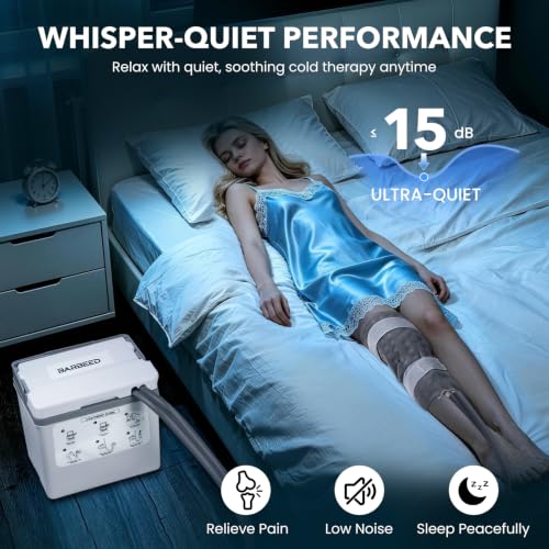 Cold Therapy Machine with Programmable Timer, Ice Machine for Knee After Surgery, Portable Ice Therapy Knee Replacement Recovery System, Ice Therapy Machine with Quiet Pump, Reduces Swelling, White - Image 5