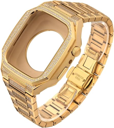 Boîtier montre caoutchouc et acier DIY pour habiller votre Apple Watch 9 8 7 au quotidien et en soirée
