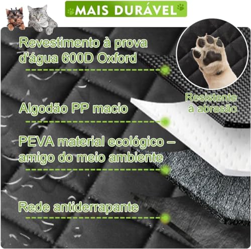 Capa para Pet. Protetora De Banco Traseiro De Carro, Impermeável Proteção para Bancos dos veículos,