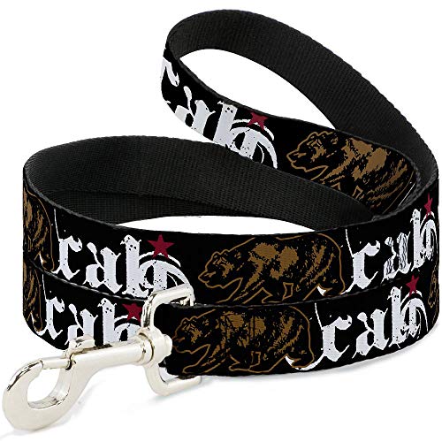 Laisse pour chien Buckle Down Cali Grizzly Bear nylon solide - 2