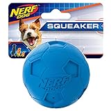 Nerf Dog Soccer Squeak Ball Dog Toy, Blue, Small