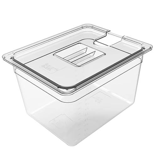 低温調理器専用食品容器 角型食品容器 大容量蓋(6L) 低温スロークッカー水タンク水風呂ポット11リットル容器 (11リットル)