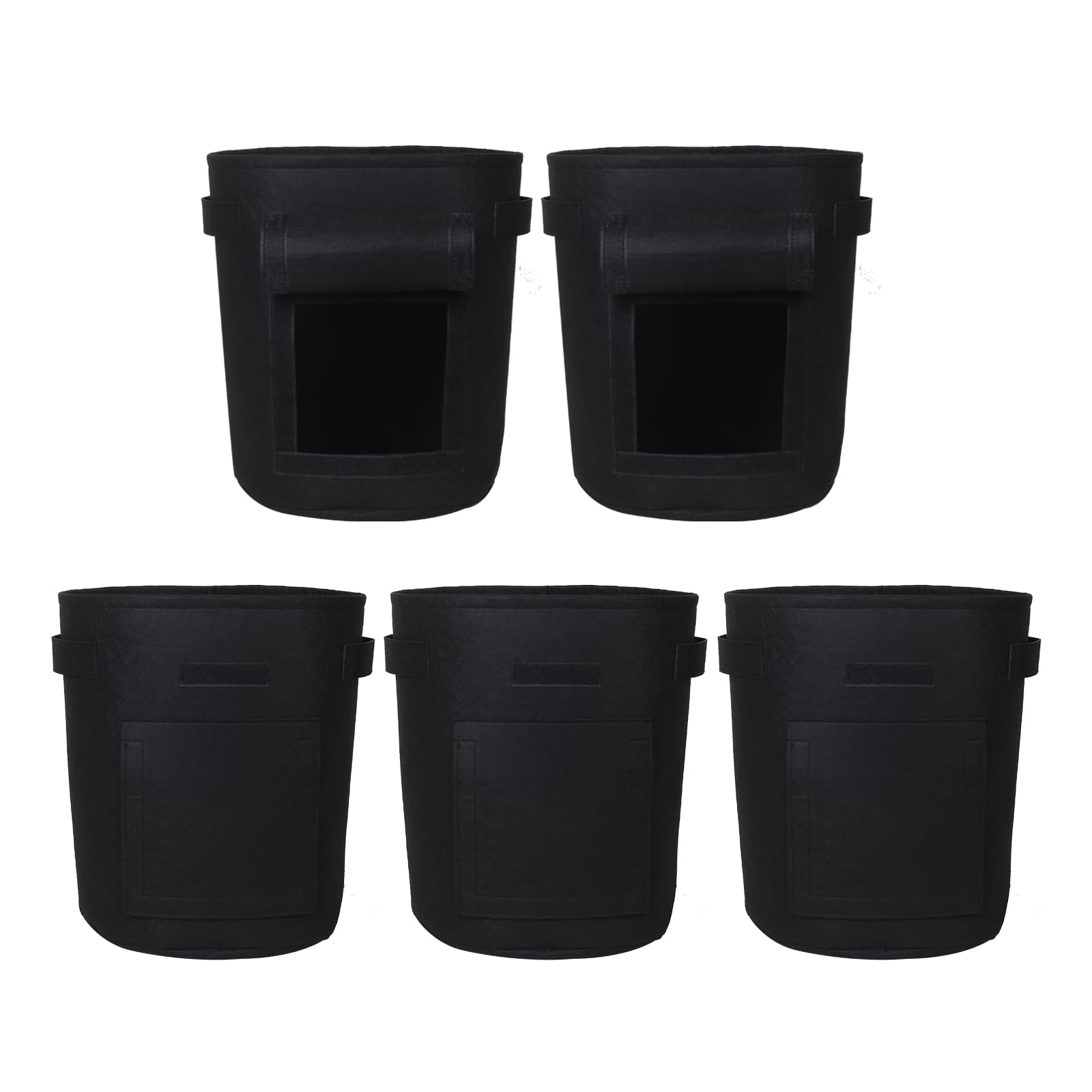 Sacos para plantas de tela no tejida resistentes con asas pack de 5 unidades