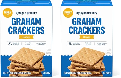 Amazon Brand - Happy Belly Honey Graham Crackers, 1.8 pound (Pack of 2)
