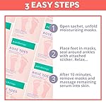 Patchology Rosé Toes Moisturizing Foot Mask – Shea Butter & Strawberry Scented Booties for Dry, Cracked Feet, Disposable Spa Socks with Resveratrol for Soothing Foot Care, Self-Care Essentials - Image 4