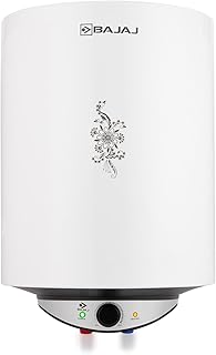 Bajaj Edrea 15 Litre Storage 5-Star Rated Storage vertical Wall Water Heater for home Polymer Coated Tank Multiple Safety* Suitable for High Rise Child Safety Mode 5-Yr* Warranty White