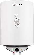 Bajaj Edrea 10 Litre Storage 5-Star Rated Storage Wall Water Heater Polymer Coated Tank Multiple Safety* Suitable for High Rise Child Safety Mode 5-Yr* Warranty by Bajaj White