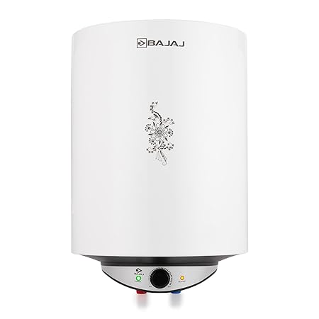 Bajaj Edrea 15 Litre Storage 5-Star Rated Storage vertical Wall Water Heater/Geyser for home|Polymer Coated Tank|Multiple Safety*|Suitable for High Rise|Child Safety Mode|5-Yr* Warranty by Bajaj|White