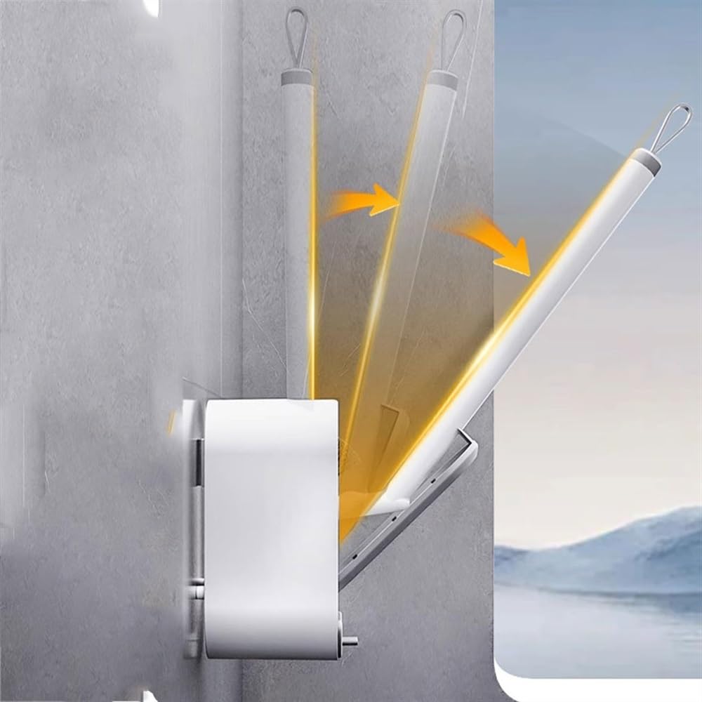 Flexible Toilettenbürste mit Wandhalter ohne Bohren Design Kunststoff Bad WC Reiniger mit weichen Borsten Platzsparendes WC Bürstenset