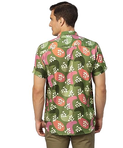 Image of Venisa Men's Cotton Blended Printed Casual Shirt