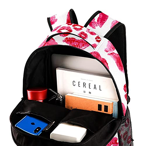 Sac à dos motif cœur rouge multicolore avec imprimé graphique moderne