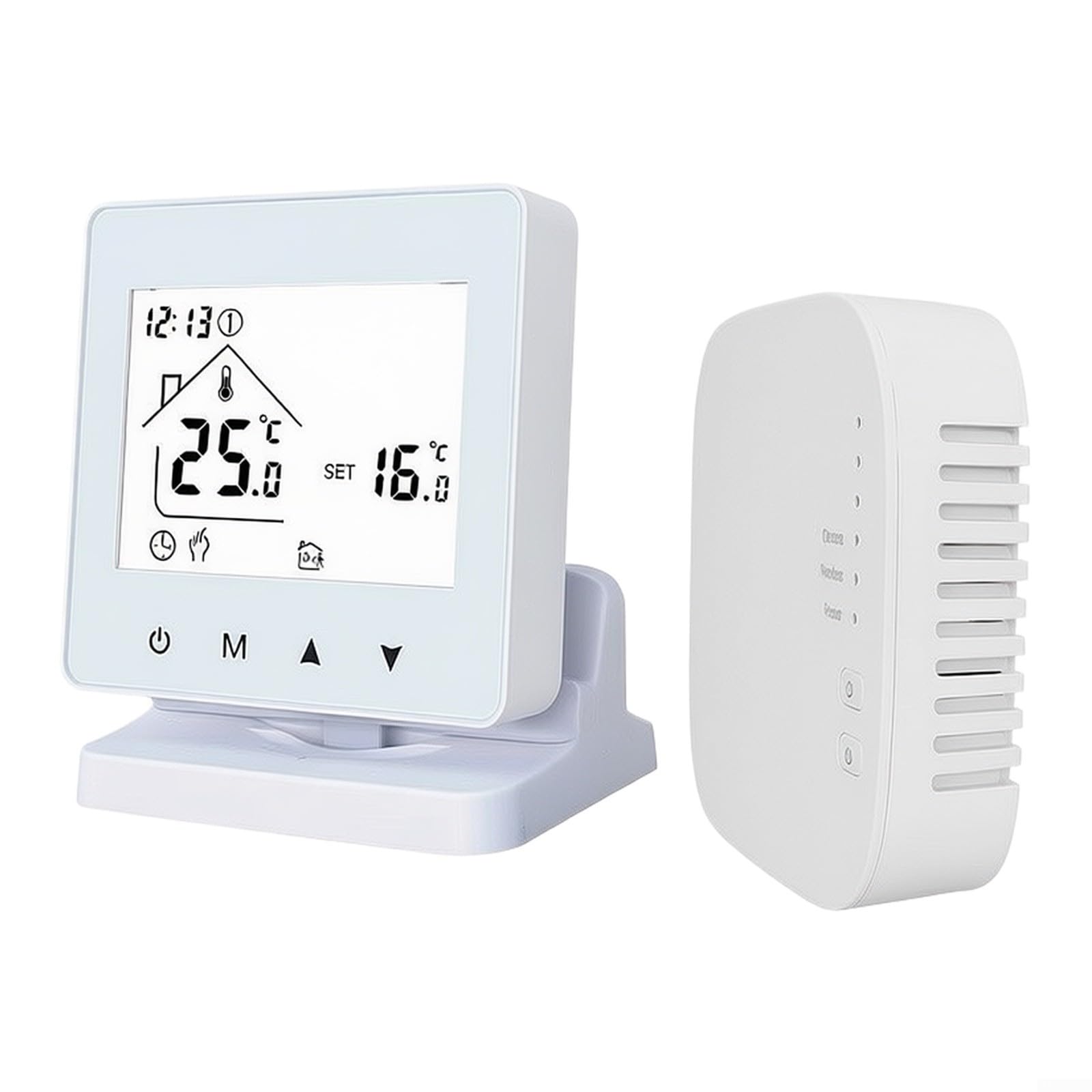 GLOBALHUT Termostato Ambiente Wireless RF433 per Riscaldamento a Termostato