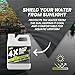 32oz Reflective Black Pond Dye, 4X Concentrate Pond Dye Black, Natural Looking and Long Lasting Liquid Lake Colorant, Protects Against Sunlight - Ideal for Fish, Birds, and Wildlife