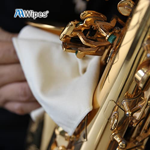 Aawipes Sax Cleaning Cloths (10 Pack, Yellow, 7.5"X7.5") Fine Microfiber Cleaning Cloths For Music Instruments, Guitar Strings, Flute, Clarinet, Piano, Violin, Glasses, Tablets & More (Hcg-7.5-Y) #TOP2