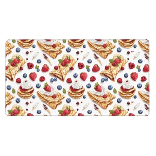 Grand tapis de souris de jeu Berry Burrito 40,6 cm avec bords cousus pour bureau