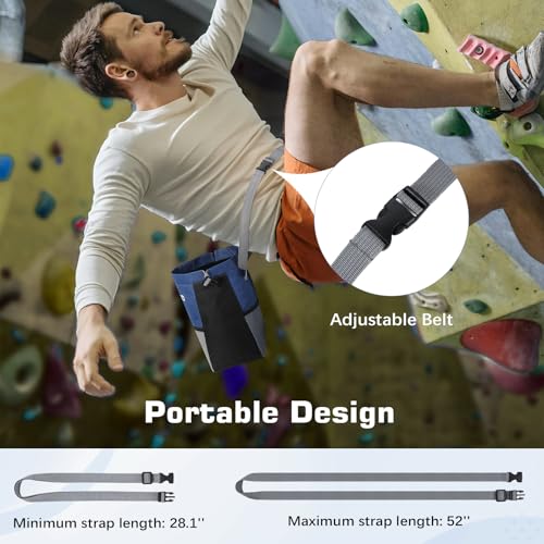 image for MoKo Chalk Bag for Rock Climbing, Large Capacity Climbing Chalk Bag wi