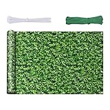 Sekey Balkon Sichtschutz PVC Balkonabdeckung 90x600cm, Blickdichte, 100% Privatsphäre, Winddicht UV-beständig Reißfest, mit Kabelbinder und Befestigungsschnüre, Grünes Blatt