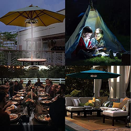 Umbrella Light 3 Brightness 200 lumens, Modes Cordless 28 LED Lights 4 x AA Battery Operated, Umbrella Pole Light for Patio Umbrellas, Camping Tents(Warm White)