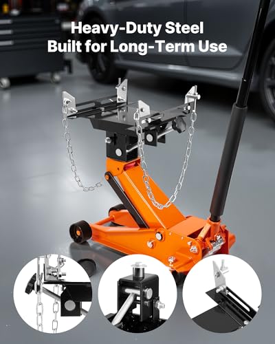 Image of VEVOR Transmission Jack Adapter, 1100 lbs Load Capacity Automotive Transmission Lift Adapter, Heavy-Duty Steel, for Floor Jack with 1-1 /5 in Detachable Saddle Shaft, for Garage, Repair Shop