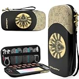 Design Remarquable - L'extérieur de la pochette pour Switch 2 impressionne par l'emblématique symbole de la Triade en or brillant. Le tout est complété par une base noire ornée de runes et d'anneaux dorés, créant un look sophistiqué