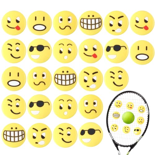 Jexine 30 Pcs Tennis Vibration Dampener Silicone Tennis Racket Dampener Cute Tennis Supplies for Gift (Assorted)