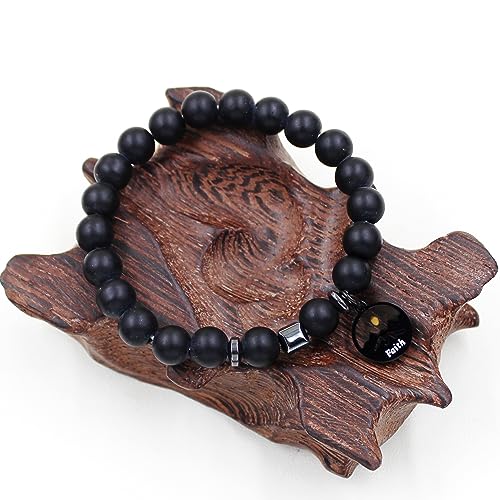 Pulsera de piedras naturales Uloveido 8MM con dijes miniatura 7