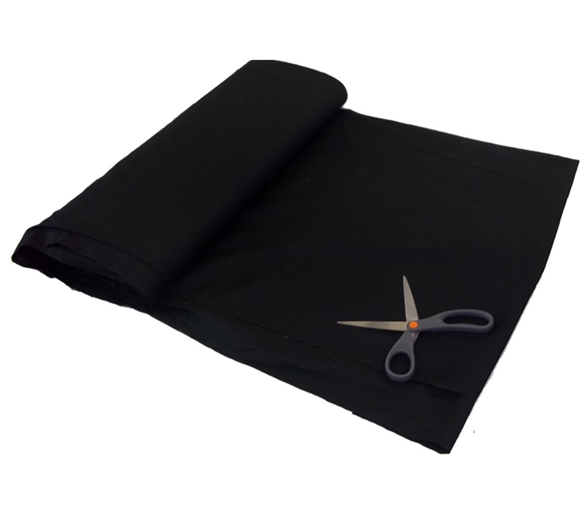 Broadcloth Fabric 45" Cotton Polyester Blend - 10 Yard Bolt Folded () (Black)