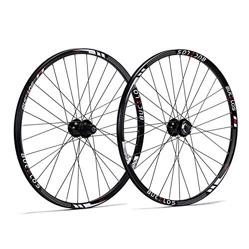 BUCKLOS ã€US Stockã€‘ MTB Wheelset 26" Quick Release Disc Brake 32H Mountain Bike Wheels, High Strength Aluminum Alloy Rim Black Bike Wheel, Suitable 7-11 Speed Cassette Mountain Bike Wheelset