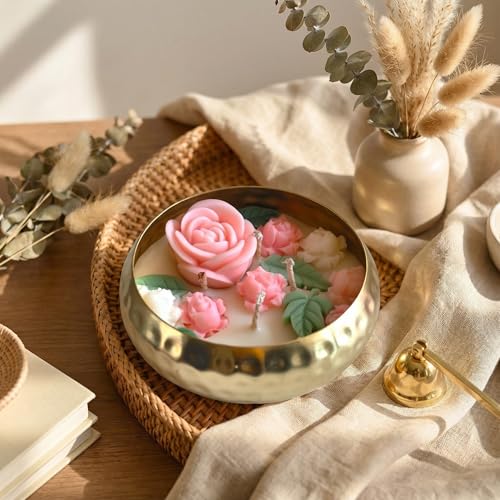 Rosé Luxe Metal Urli – British Rose Scented Candle | Hand-Poured ...
