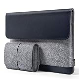 【Zusätzliche Zubehörtasche】In einer zusätzlichen kleinen Filztasche (17x 13 x 1.5 CM) können wichtige Kleinteile wie Mäuse, Handys, Ladegeräte, iPods, Karten, USB-Kabeln, SSD, Festplattengehäuse, Power Banks, Lippenstifte, Reisepässe und anderes Zubehör untergebracht werden