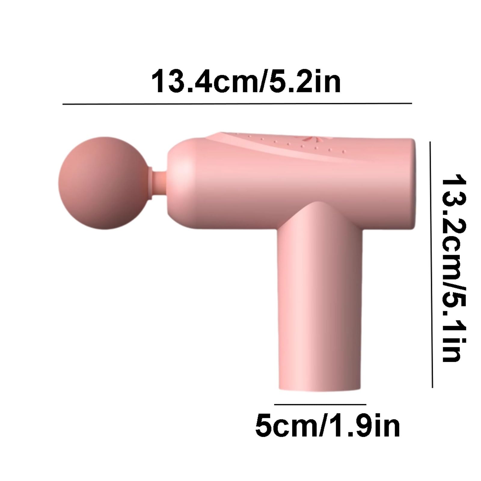 Wielofunkcyjny plastikowy pistolet do masażu z 4 głowicami do masażu, przenośny, ładowalny, elektryczny masażer mięśni do łagodzenia bólu, regulowany (Wei)