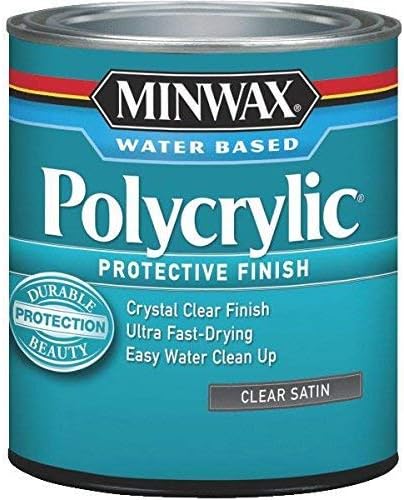 Minwax Polycrylic Protective Finish Water Based,1 Quart, Satin - New