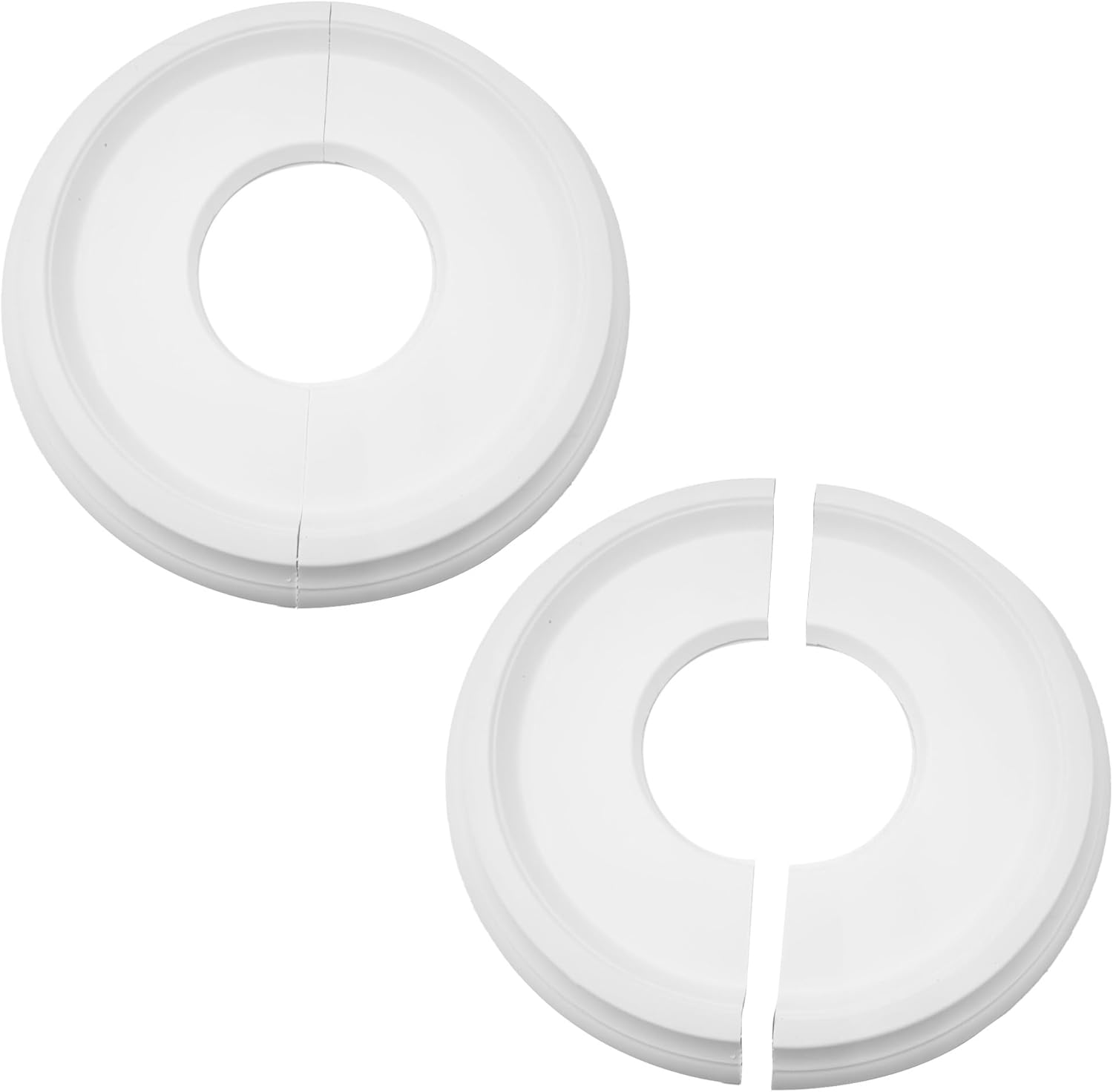 2Pcs 10" OD x 4" ID Molded PU Ceiling Medallion for Light Fixtures and Ceiling Fans, White Home Lighting Ceiling Medallions for Chandeliers and Home Lighting Decor