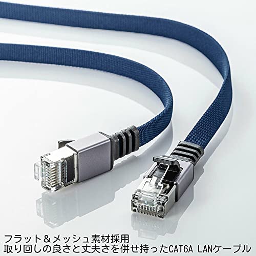 サンワサプライ LANケーブル CAT6A KB-FL6AME-15BL