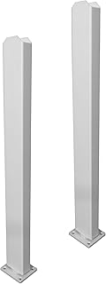 30in H x 4in L x 3.25in W (2 Posts) Surface Mount Posts for Zippity Vinyl Fence or Outdoor Shower Kit, Surface Mount Fence Panels, Picket Fence, or Outdoor Shower Enclosure to a Solid Surface, ZP19011