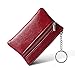 Geldbörse Damen Leder Geldbeutel klein und im Kurzformat Brieftasche Damen Münzbeutel Portemonnaie PU Geldbeutel Mini Geldbörse für Frauen Kinder Coin Purse Wallet (Rot)