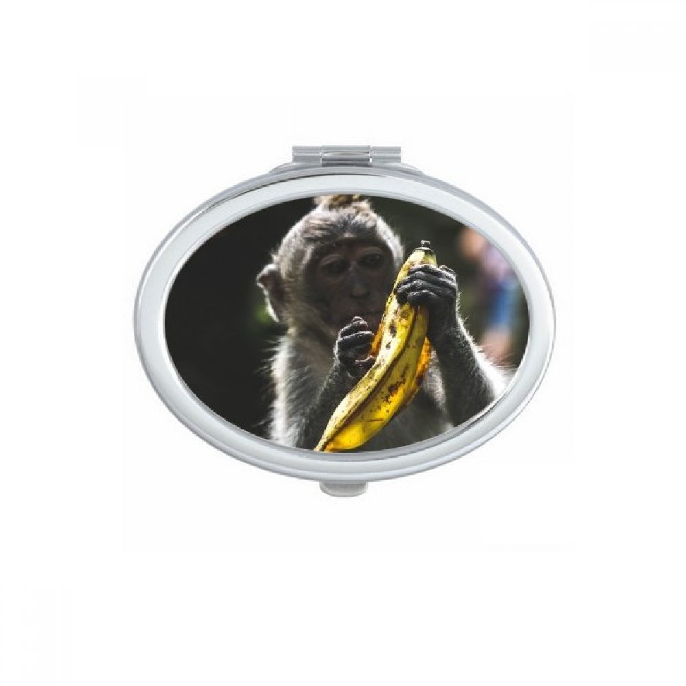 Miroir de poche lion ovale compact pour retouche maquillage nomade