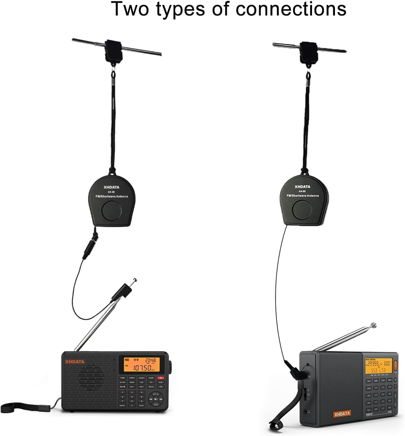 XHDATA ラジオ D-808 ➕ アンテナAN-80 XHDATA AN-80 Shortwave Antenna FM SW External Antenna Whip Antenna