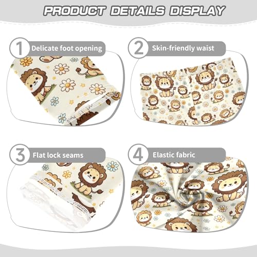 Cartoon Little Lion Daisy Girls Leggings Kids Yoga Pants Athletic Tights Pants 4-10 Years3