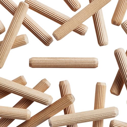 WidgetCo 5/16" x 2" Wood Dowel Pins, Multi-Groove (Qty 100)