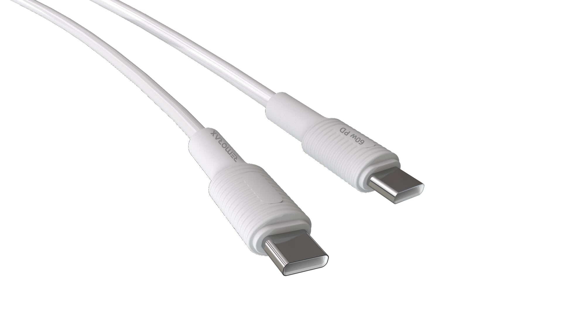 2 Adet x 180cm (6ft) Type C-C Kablo Seti, Kaymaz Tutamaç, 60Watt PD Hızlı Şarj, iPhone 15/16/17 ve Android İçin, Beyaz, REMORAX Coral (2 Ad x 1.8Mt Beyaz)