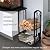 Babylon Fireplace Tools Log Rack Set with 4 Piece Tools Wrought Iron Black Fireplace Tools Firewood Holder Carrier Storage Rack with Brush Shovel Poker Tongs for Indoor Outdoor